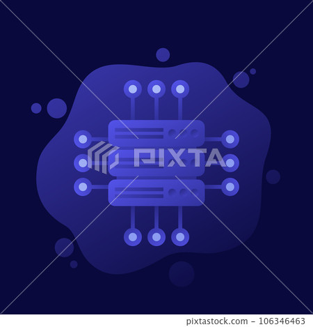 mainframe, server or hosting service icon, vector mainframe, server or hosting service icon, vector 106346463