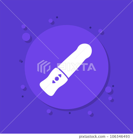 dildo or vibrator icon, vector 106346493