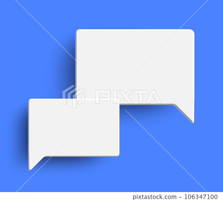 White circle empty banner on blue background White circle empty banner on blue background 106347100
