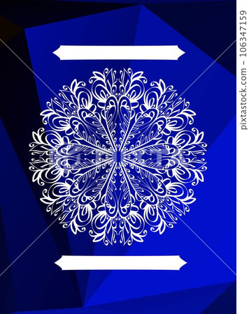 Abstract polygonal background with lacy mandala Abstract polygonal background with lacy mandala 106347159