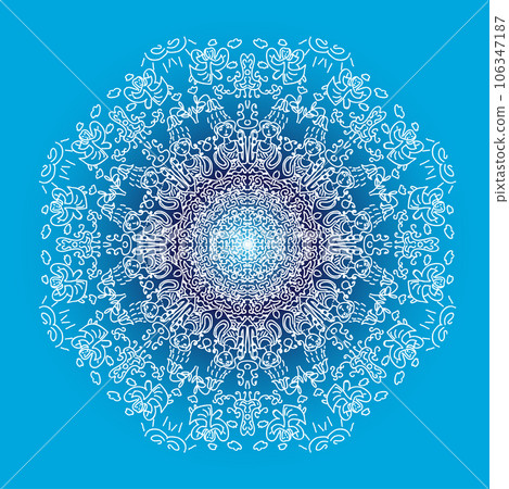 Colorful card with mandala. Colorful card with mandala. 106347187
