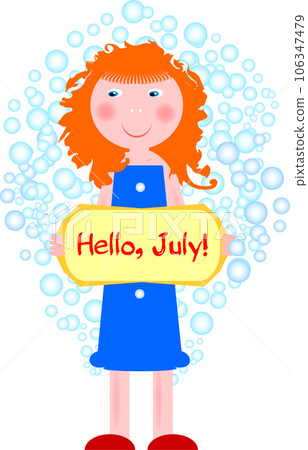 Young girl. Vector illustration. Young girl. Vector illustration. 106347479