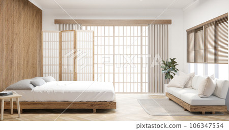 Interior modern bedroom mock up, Designing the most beautiful. 106347554