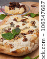 italian pizza 4 cheeses with caramelized walnuts 106347667