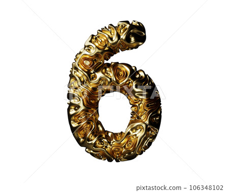 Digit made of gold Digit made of gold 106348102