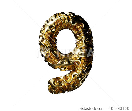 Digit made of gold 106348108