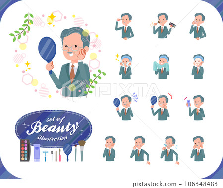 Set of business president men about beauty 106348483