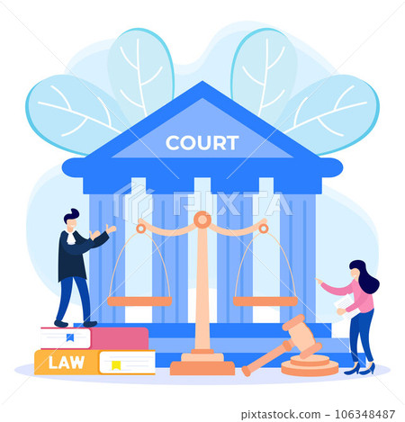 Illustration vector graphic cartoon character of law and justice 106348487