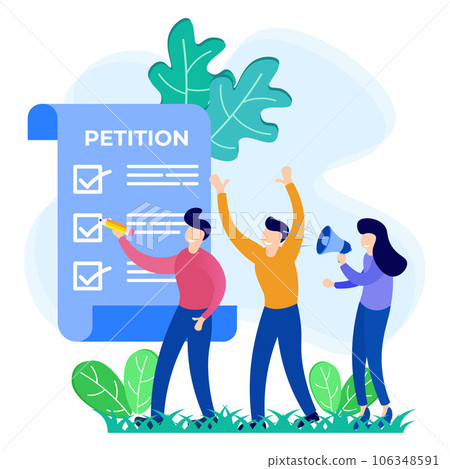 Illustration vector graphic cartoon character of petition 106348591