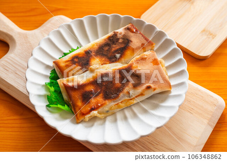 mushroom cheese spring rolls 106348862