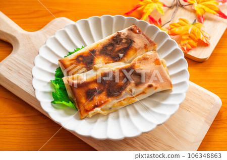 mushroom cheese spring rolls 106348863