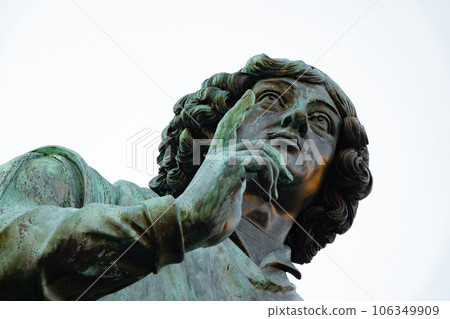 2022-07-06. Nicolaus Copernicus Monument . Statue in front of the Old Town Hall, Torun, Poland. 2022-07-06. Nicolaus Copernicus Monument . Statue in front of the Old Town Hall, Torun, Poland. 106349909