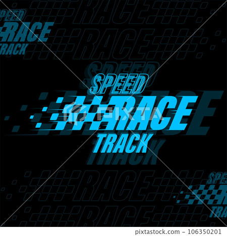 Sport blue race track logo silhouettes Sport blue race track logo silhouettes 106350201