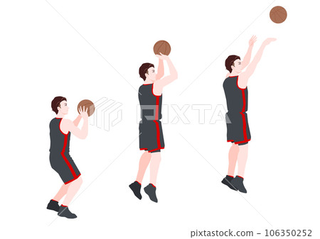 Basketball World Cup Support Material Free Throw Shoot Motion 106350252