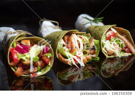 Homemade vegan tortillas. Homemade vegan tortillas. 106350309