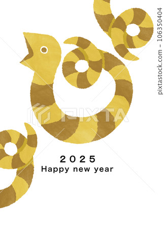 2025 Year of the Snake New Year's card template 2025 Year of the Snake New Year's card template 106350404