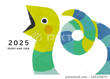 2025年蛇年新年賀卡模板 2025年蛇年新年賀卡模板 106350679