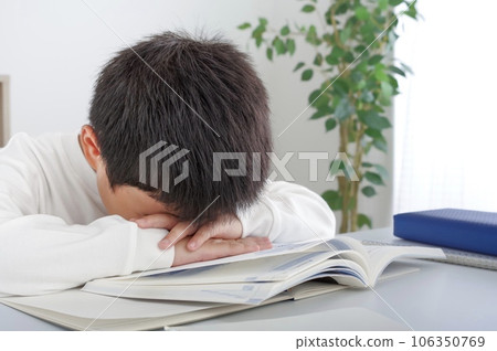懶惰學習的男孩（小學生） 106350769