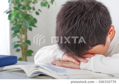 懶惰學習的男孩(小學生) 懶惰學習的男孩(小學生) 106350770