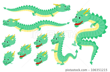 各種龍的面部表情和姿勢 106351215