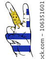 Peace Sign of the Uruguayan flag 106351601