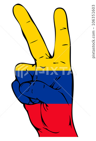 Peace Sign of the Colombian flag 106351603
