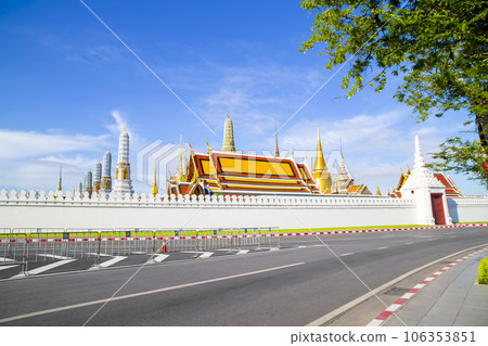 The Wat Phra Kaew in Bangkok, Thailand - is a sacred temple and it's a part of the Thai grand palace. The Wat Phra Kaew in Bangkok, Thailand - is a sacred temple and it's a part of the Thai grand palace. 106353851
