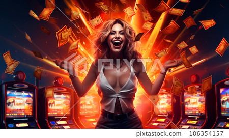 Illustration of entertainment and gambling in a luxury casino Illustration of entertainment and gambling in a luxury casino 106354157