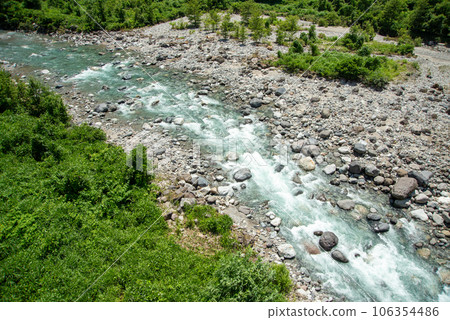 Beautiful scenery of the Joganji River flowing through Tateyama 106354486