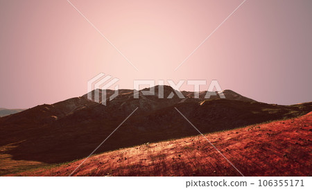 colored mountains at summer sunset colored mountains at summer sunset 106355171