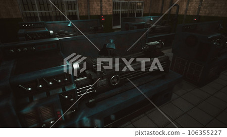 vintage metal working machine made in last century 106355227