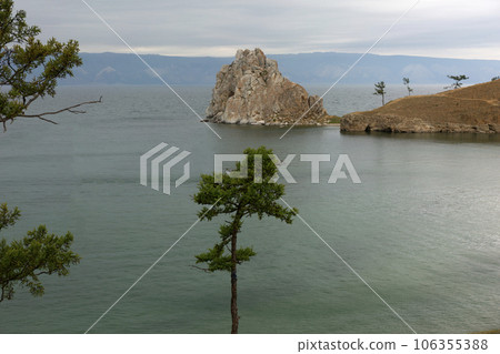 Shore of Lake Baikal. Olkhon Island, Shaman Rock 106355388