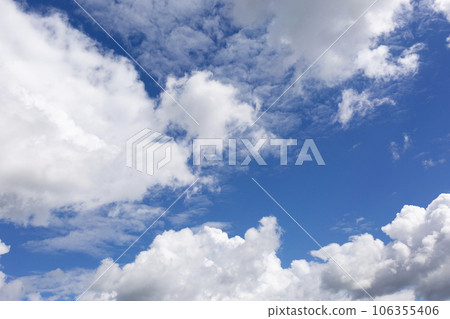 White clouds on blue sky background. 106355406