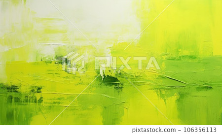 Bright yellow-green oil painting background_1 Generative AI 106356113