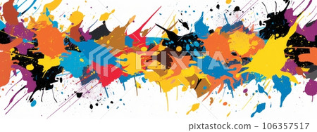 A composition of bold and expressive paint strokes or brushstrokes, creating an artistic and visually engaging web banner that adds a touch of creativity to any website. Generative AI A composition of bold and expressive paint strokes or brushstrokes, creating an artistic and visually engaging web banner that adds a touch of creativity to any website. Generative AI 106357517