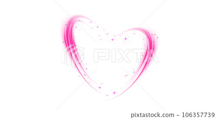 Abstract pink light lines of movement and speed in the shape of heart. Glow light effect. PNG. Abstract pink light lines of movement and speed in the shape of heart. Glow light effect. PNG. 106357739