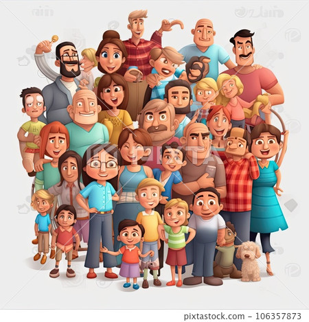 International Day of Families poster illustration - Generative AI. International Day of Families poster illustration - Generative AI. 106357873