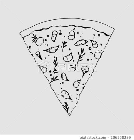 Modern abstract vector pizza logo template. Pizza illustration 106358289