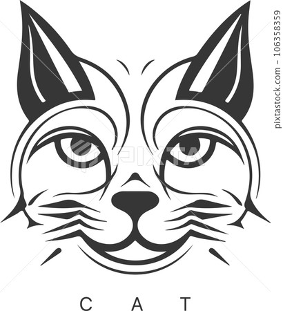 Modern abstract vector cat logo template 106358359