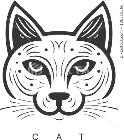 Modern abstract vector cat logo template 106358360