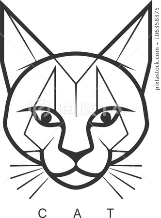 Modern abstract vector cat logo template 106358375