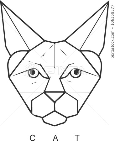 Modern abstract vector cat logo template 106358377
