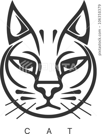 Modern abstract vector cat logo template 106358379