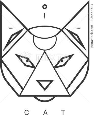 Modern abstract vector cat logo template 106358385