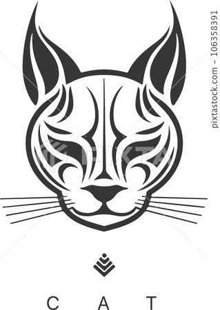 Modern abstract vector cat logo template Modern abstract vector cat logo template 106358391