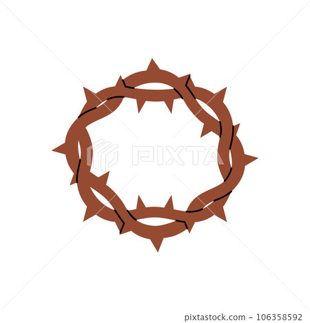 Crown of thorns. Vector illustration. 106358592