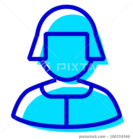 Two color style icons representing people, women Two color style icons representing people, women 106359346