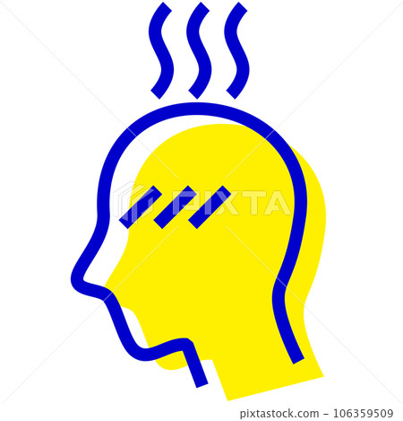 Two-color style icon representing injury/illness and fever Two-color style icon representing injury/illness and fever 106359509