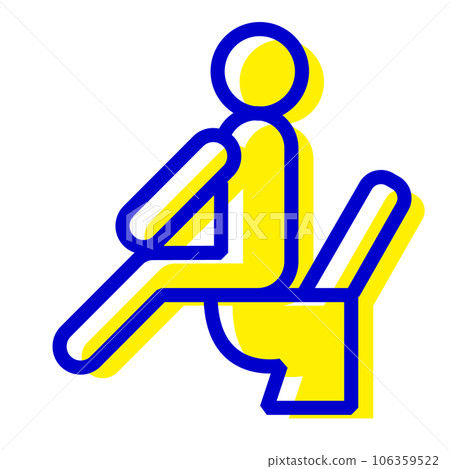 Two-color style icons representing injury/illness, toilet, and diarrhea 106359522