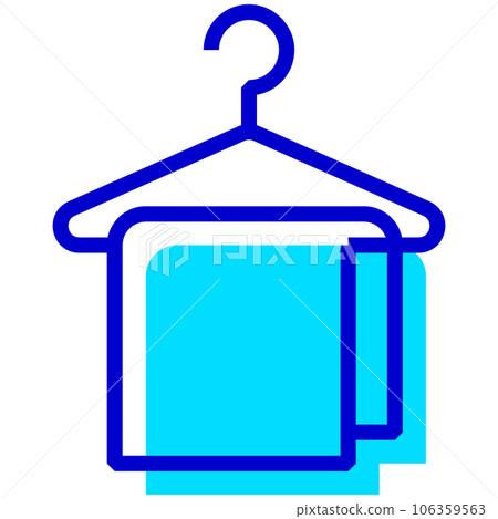 代表衛生、毛巾的兩種顏色樣式圖標 106359563